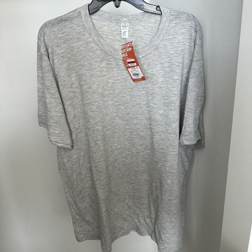 ALTERNATIVE APPAREL INC Mens gray T shirt XXL 19730 ECO CREW T-SHIRT